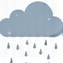 Icon representing humidity, like a cloud with rain or mist.